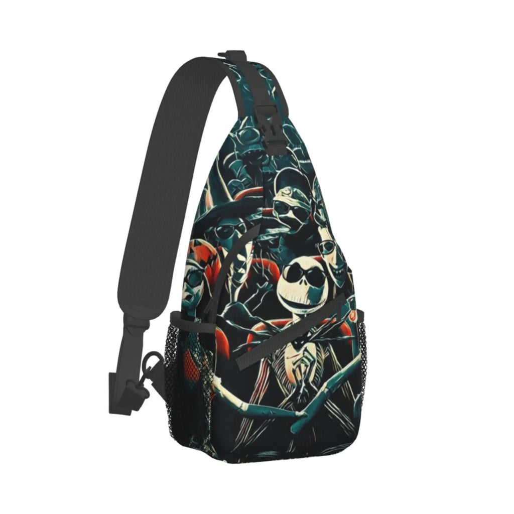 Chest Sling Crossbody Daypack Bag Gifts Unisex Jack Skellington For Hiking Backpack Women Travel Shoulder Bags Men