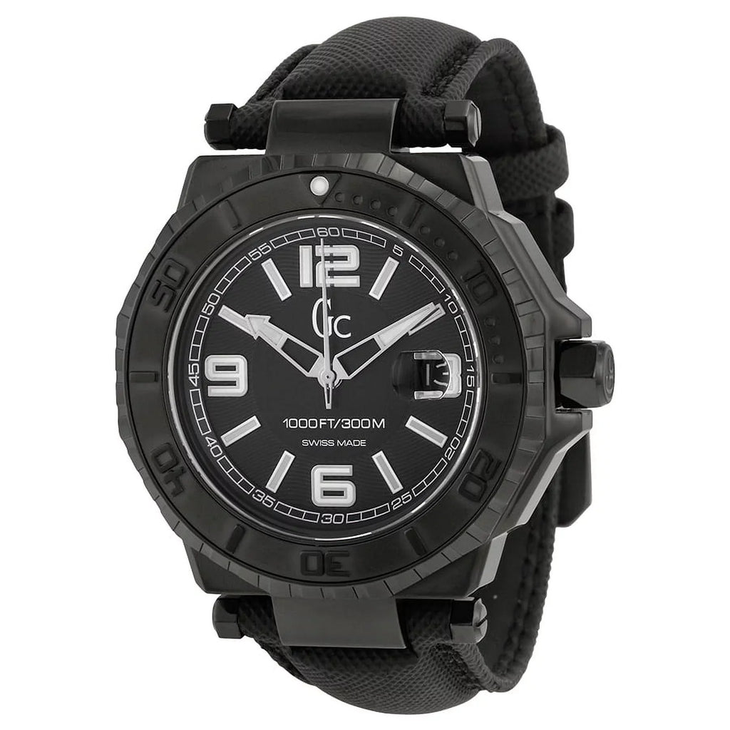 X79011G2S Mens Watch Black Accent Dial Guess White GC-3 Collection