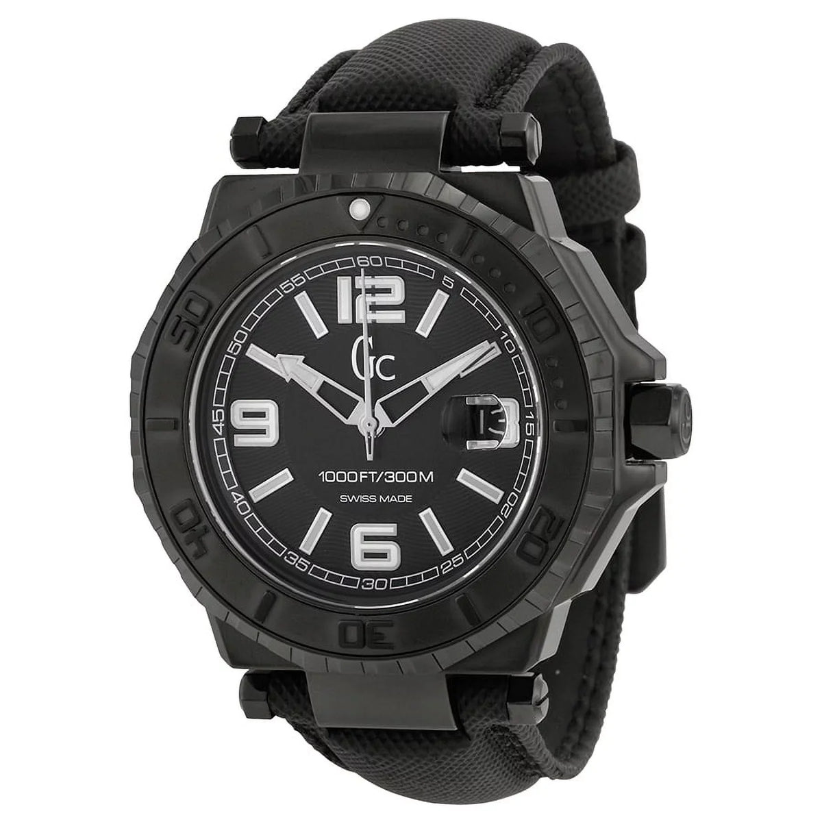 X79011G2S Mens Watch Black Accent Dial Guess White GC-3 Collection