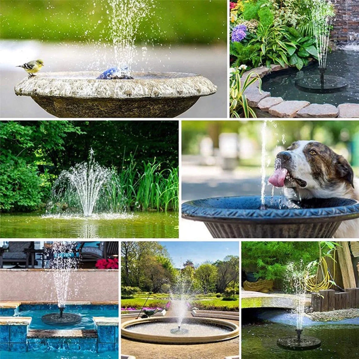 Bath YHAIOGS Bird Decor Pump Bath Garden Freestanding Water Floating Solar Pump Bird Solar