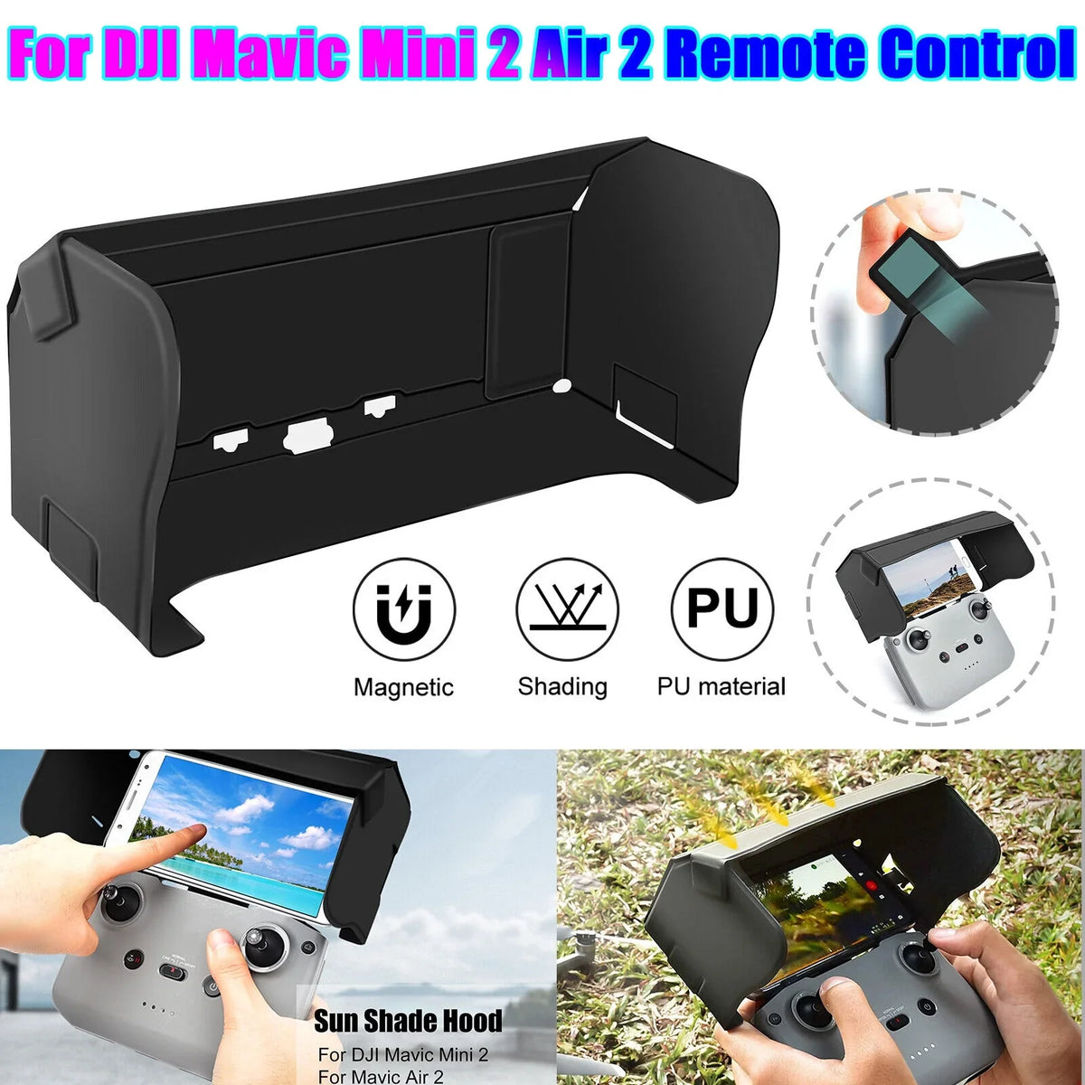 DJI Mavic Remote for Drone Foldable 2 Control US Mini Hood 2 Shade Phone Air Sun