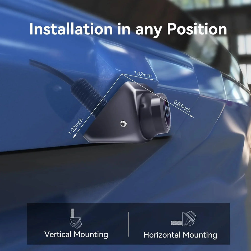and 360°Rotatable Sedans Waterproof eRapta Vision Backup Car Truck Rear/Front/Side Night Pickup for Minivan Camera View SUV Camera