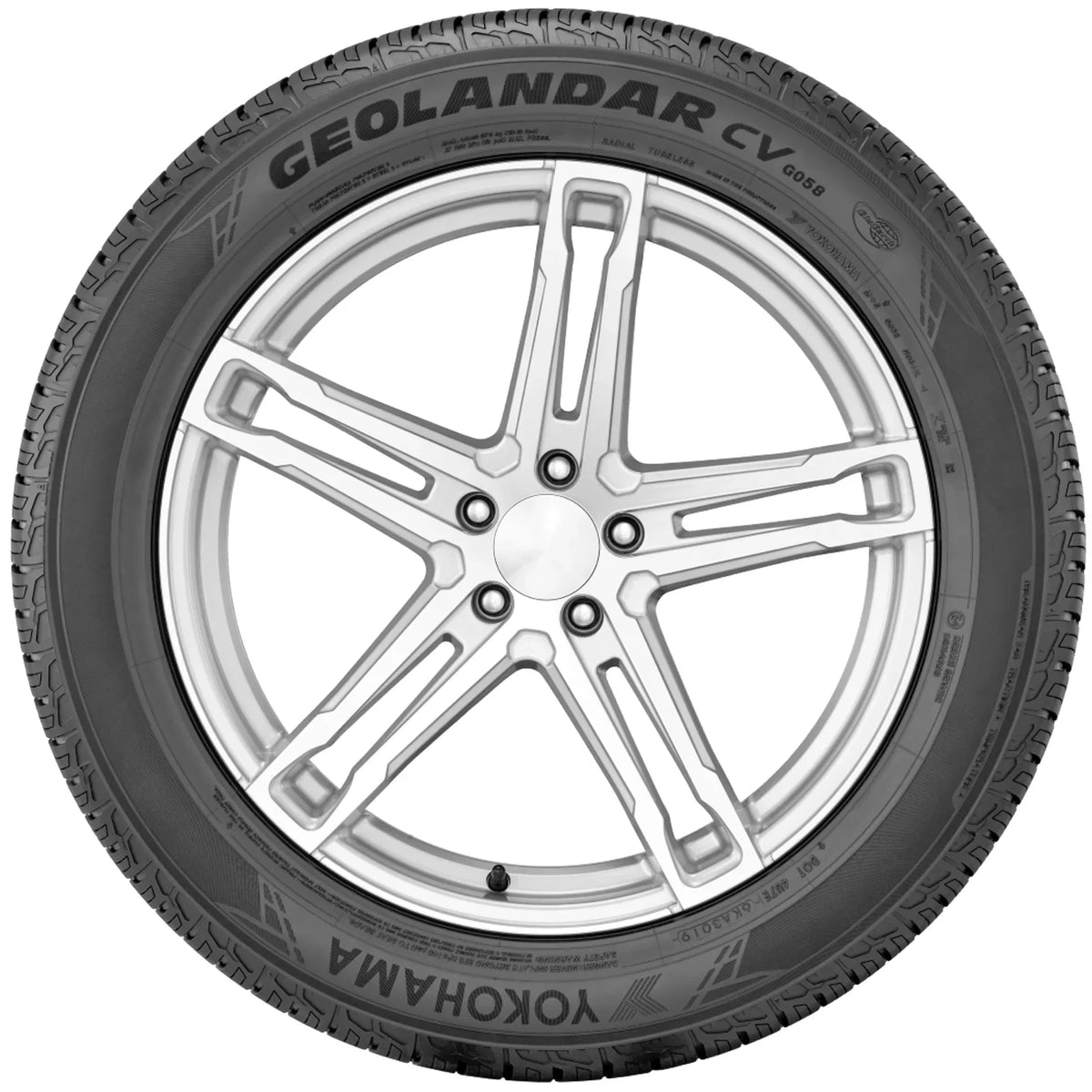 235/55R20 Tire Yokohama 102V Season All Geolandar G058 BW CV