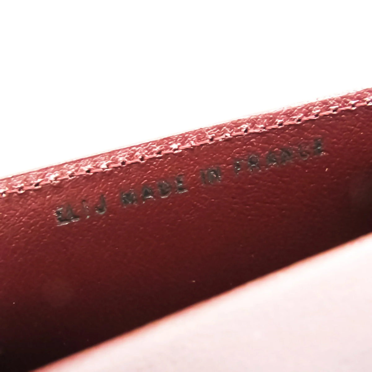 Calfskin (Good) Cartier Case Pre-Owned Bordeaux L3000570 Unisex Purse/coin Coin Cabochon