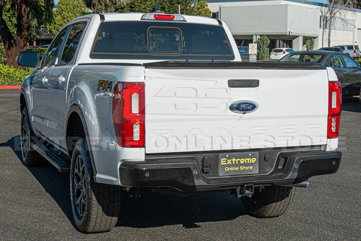 BLACK Trunk Models Ford 2019-Present Ranger Street Lid Rear Tailgate Spoiler MATTE - Plastic Series For | Wing Replacement ALL ABS