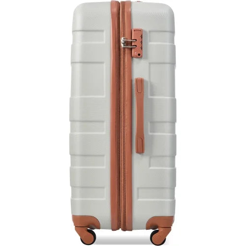 Grey Model Lock Clearance Suitcase Light Wheels 3pcs Luggage Suitcase Durable with Sets TSA sets Expandable Hardshell Brown) and New Spinner Lightweight Luggage 20''24''28''( Hardside ABS