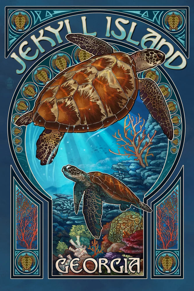 for Turtle Georgia, (1000 Jekyll Family, Puzzle Challenging Piece Art Size Adults Nouveau 19x27, in Island, Jigsaw USA) Made Sea Puzzle, and