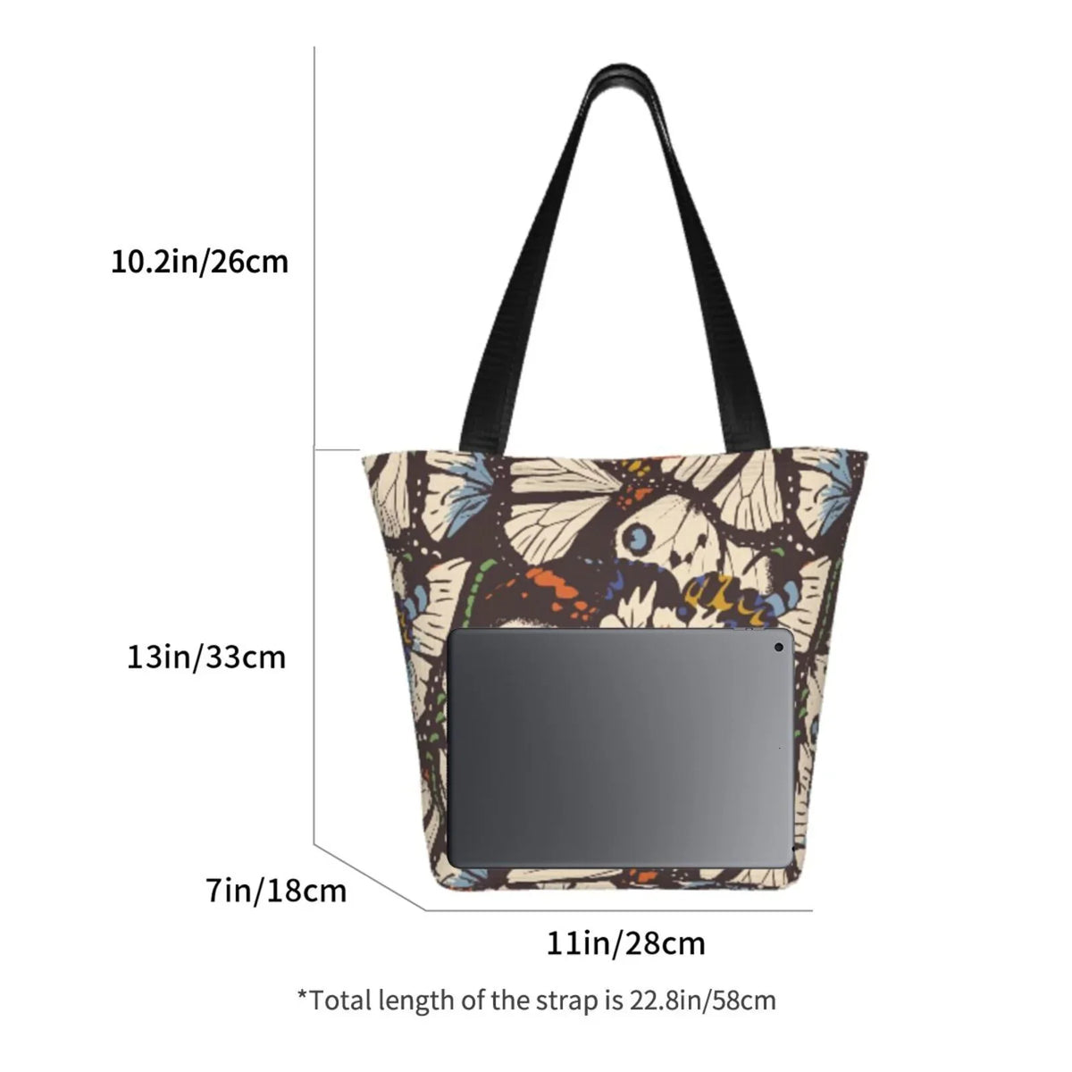 Butterflies Capacity Handbags Women'S Bag,Shoulder Tote Lukts Large Shopping Vector Hobos Bag Bag