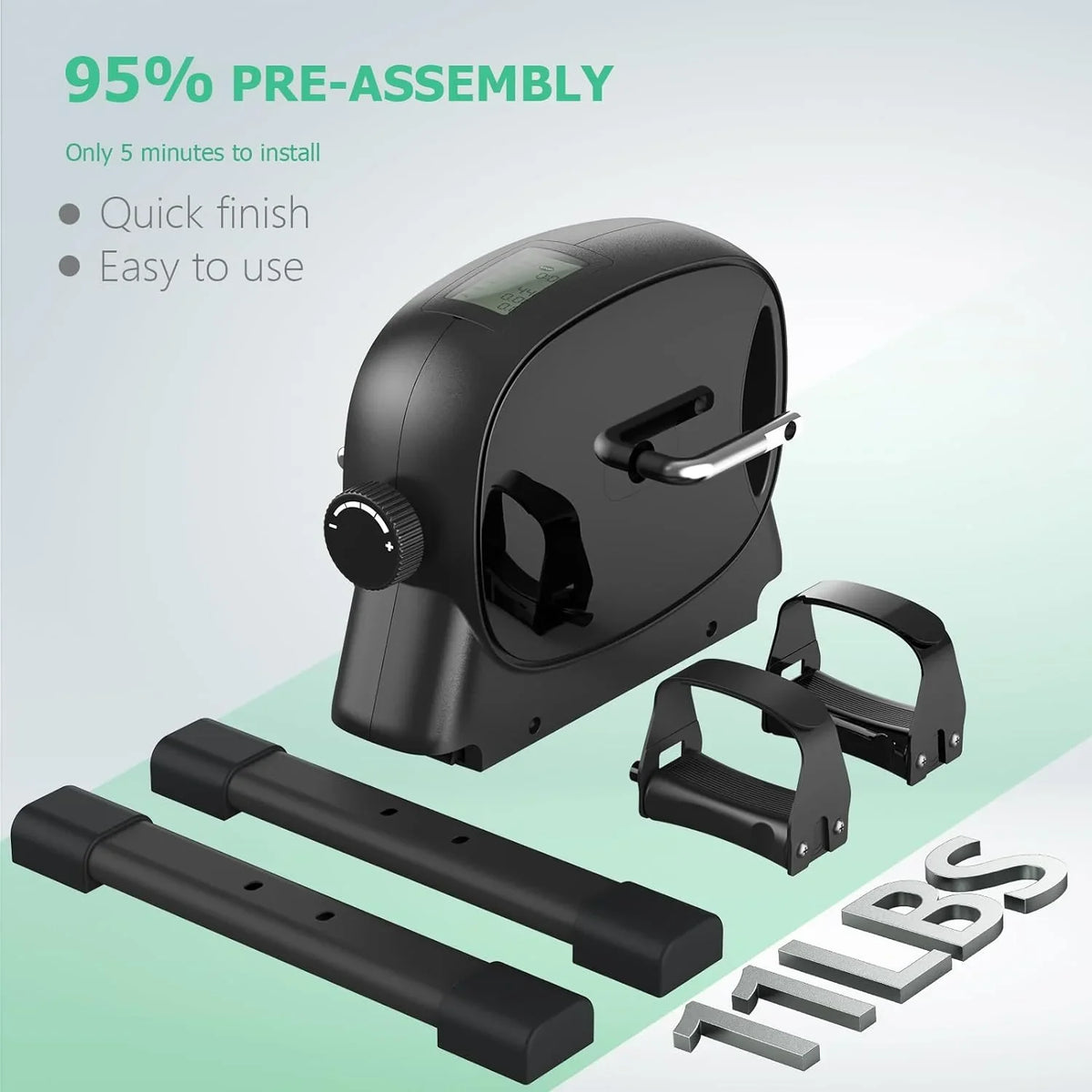 Exerciser for Bike Desk Leg Mini Exercise - Exercise Cyclace for Exerciser Workout Desk Cycle, Arm/Leg Home/Office Under Bike Pedal Portable