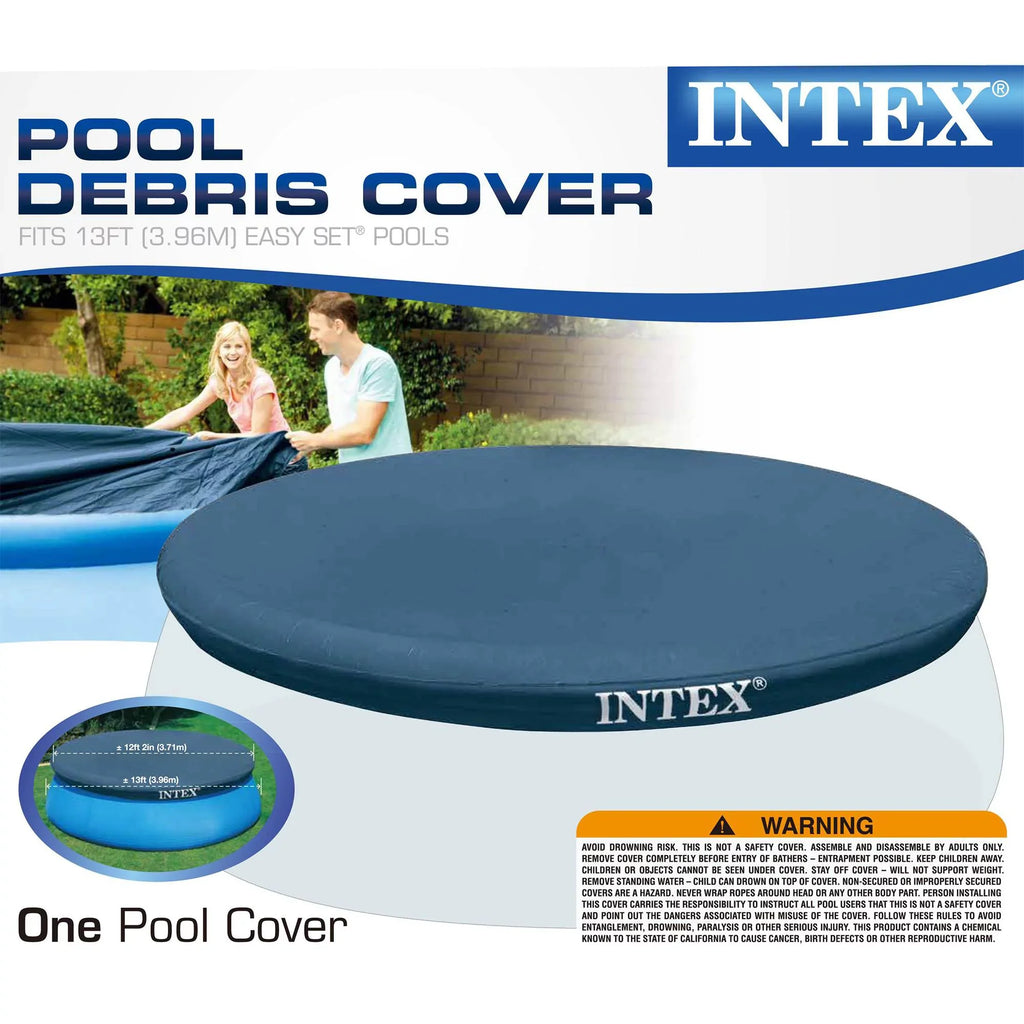Intex Cover 12" Set & 13' x Above Pool Kit Swimming Easy Pool Ground Maintenance