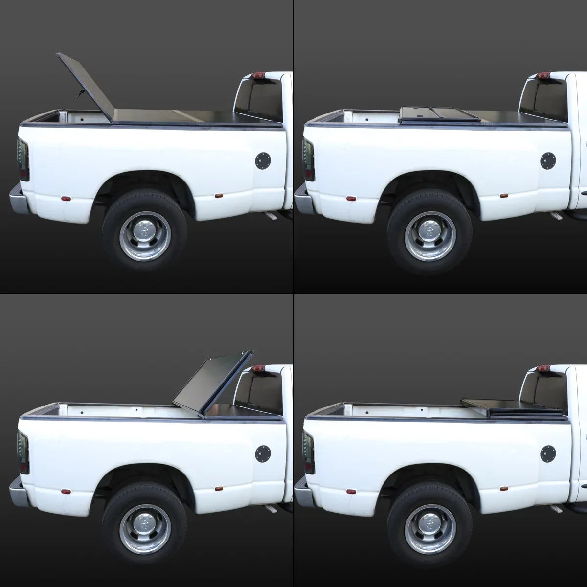 Tonneau -Fold Short Hard Motoring 3500 TTC-HARD-028 For Truck / DNA Cover 1500 Fleetside 6.5Ft 2009 Bed Solid Tri Ram to 2022
