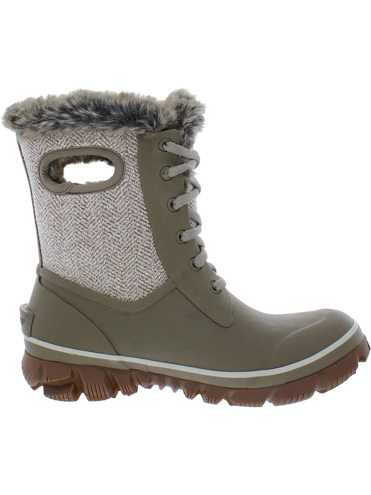 Cozy BOGS 72844-260 Taupe Boots Chevron Arcata Winter Women's -