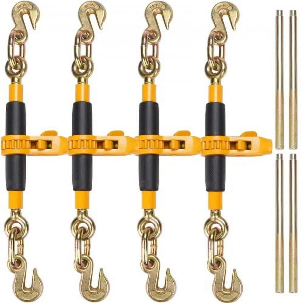 Anti-skid Ratchet Handle, G80 Heavy Duty Chain 38"-12" Pc Hauling VEVOR Down for 12000 Labor-saving Trailer, Binders with lbs Secure Binder, Binders, Load 4 Limit, Flatbed Chain Truck Tie Load Hooks