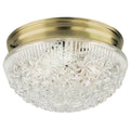 Flush-Mount Ceiling Interior 66610 Westinghouse Two-Light Antique Each Brass, Fixture,