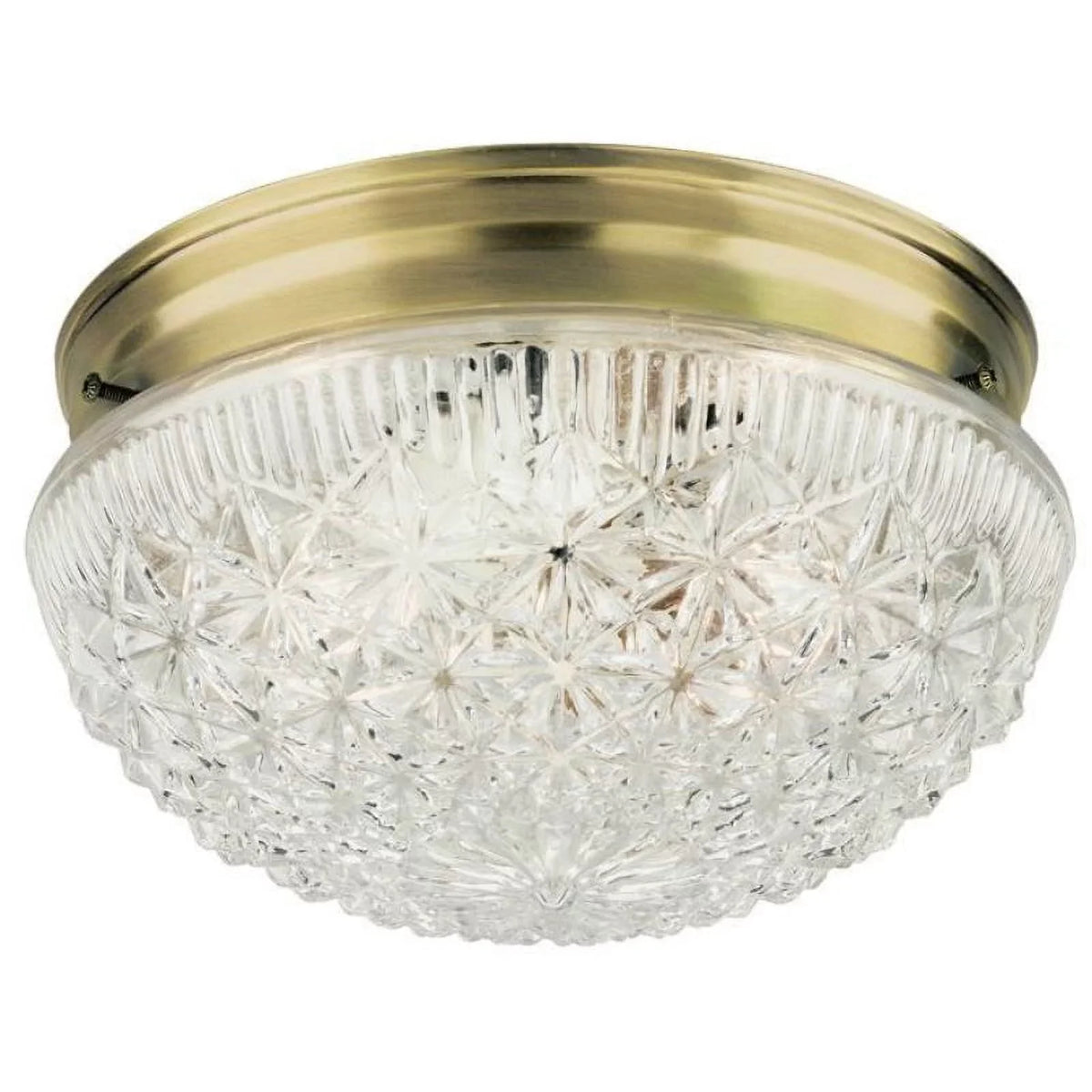 Flush-Mount Ceiling Interior 66610 Westinghouse Two-Light Antique Each Brass, Fixture,