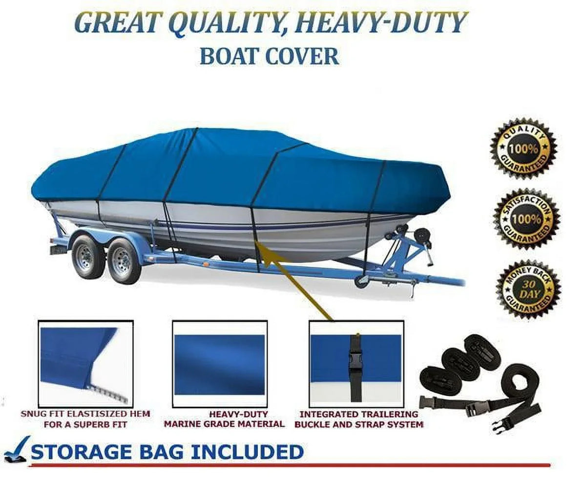 COVER QUALITY I/O YEARS GALAXIE JUPITER/TOMCAT ALL Compatible BLUE, GREAT 2000 for BOAT