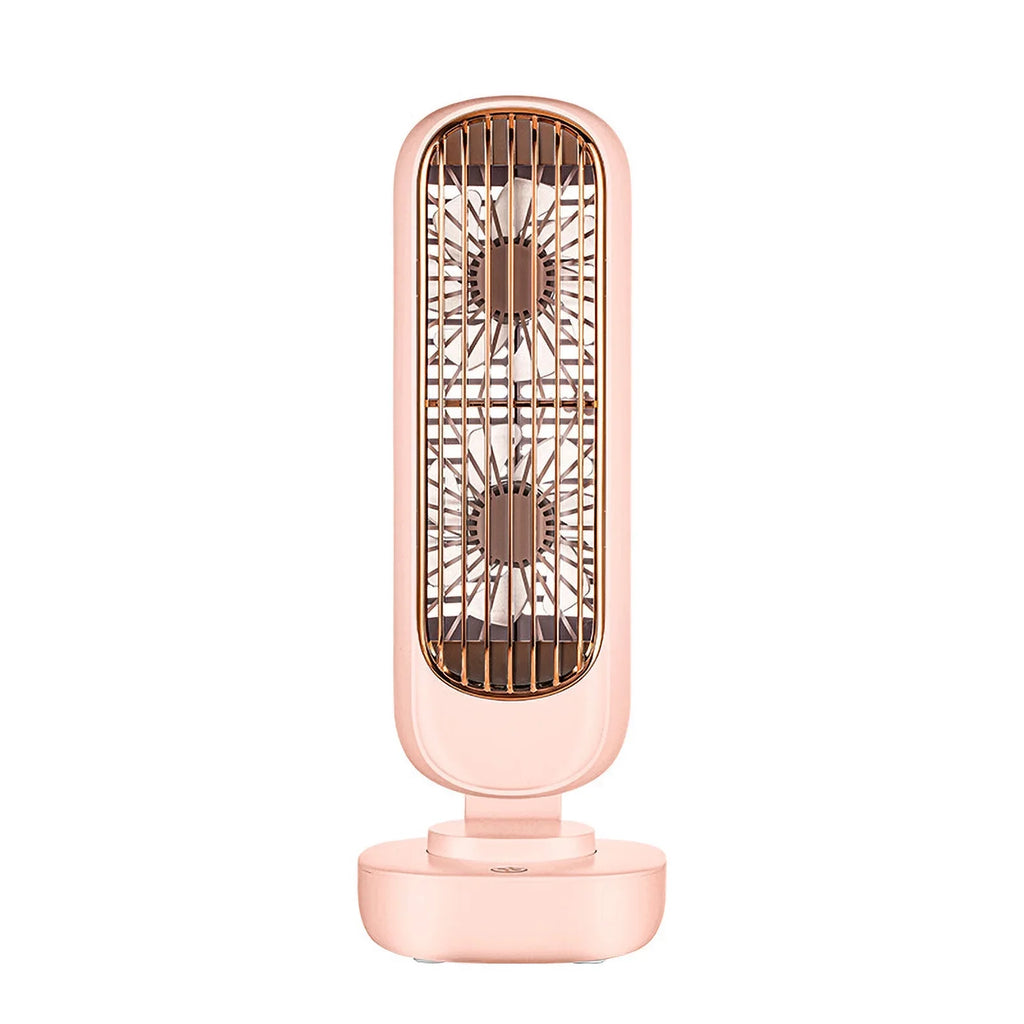 Portable Air Office Tower Home Fan for Small Fan Tower Anself Standing Dual USB Desk Mini Fan 3 Cooling Speed Desktop Circulation Bedroom