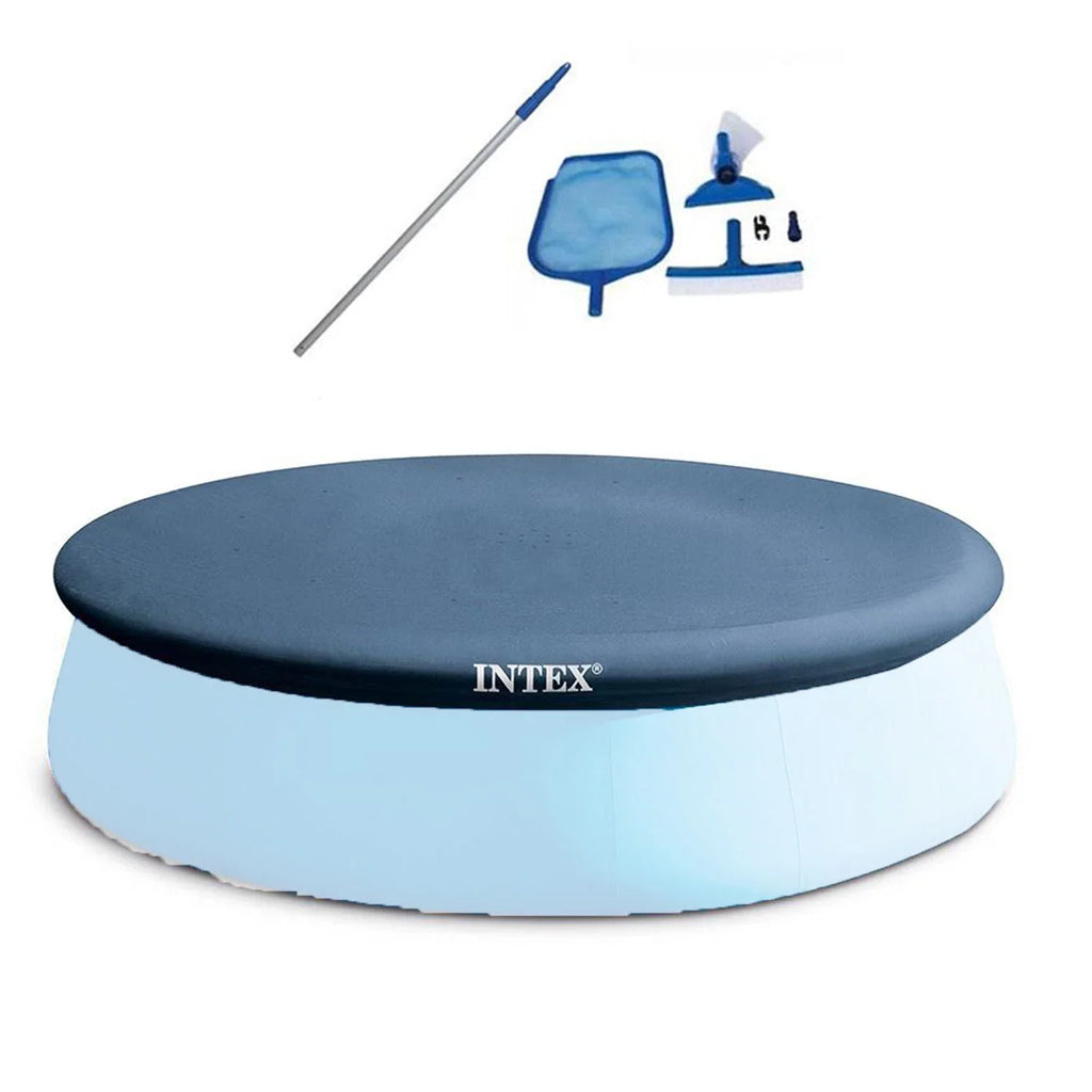 Intex Cover 12" Set & 13' x Above Pool Kit Swimming Easy Pool Ground Maintenance