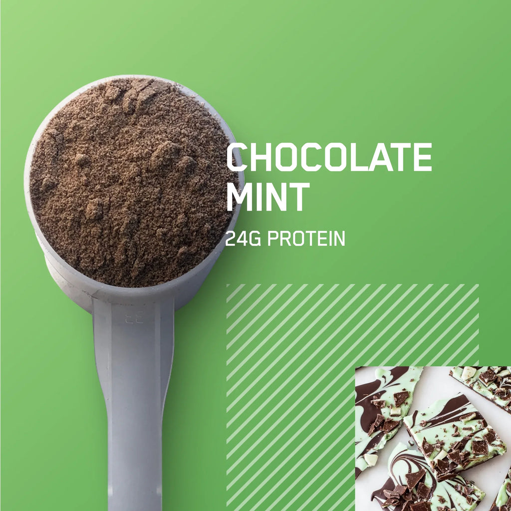 lb Powder, Mint, Chocolate Standard Optimum Protein, Nutrition, Protein Whey 100% 1.98 Gold 24g