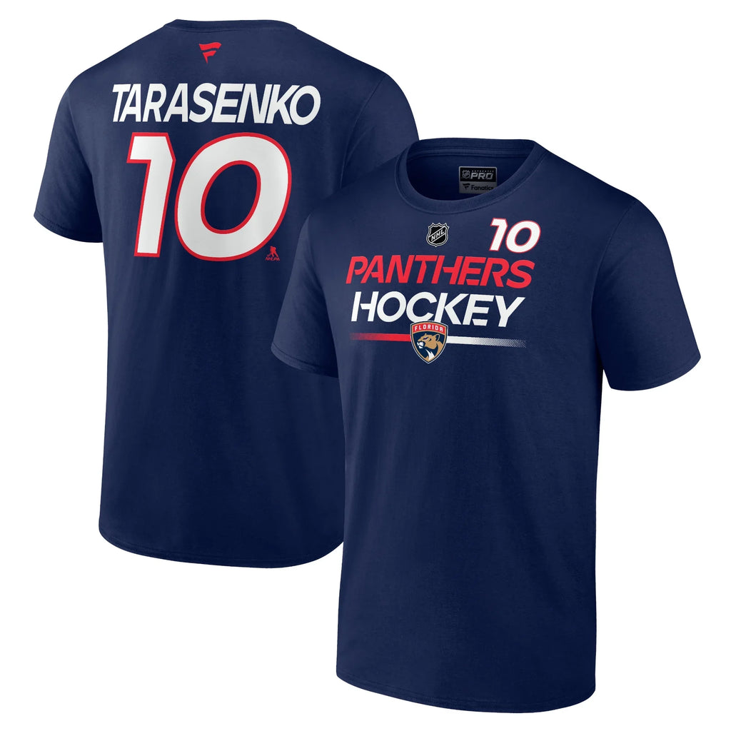 Branded Name Number Tarasenko Fanatics Navy & Florida T-Shirt Authentic Panthers Pro Vladimir Prime Men's