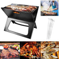 Charcoal Outdoor Foldable BBQ Grill iMountek Travel Garden 10Pcs Steel Camping with Portable BBQ Grill Barbecue