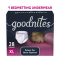 for Nighttime Girls, Options) (Select for Ct More Goodnites Underwear Bedwetting XL, 28