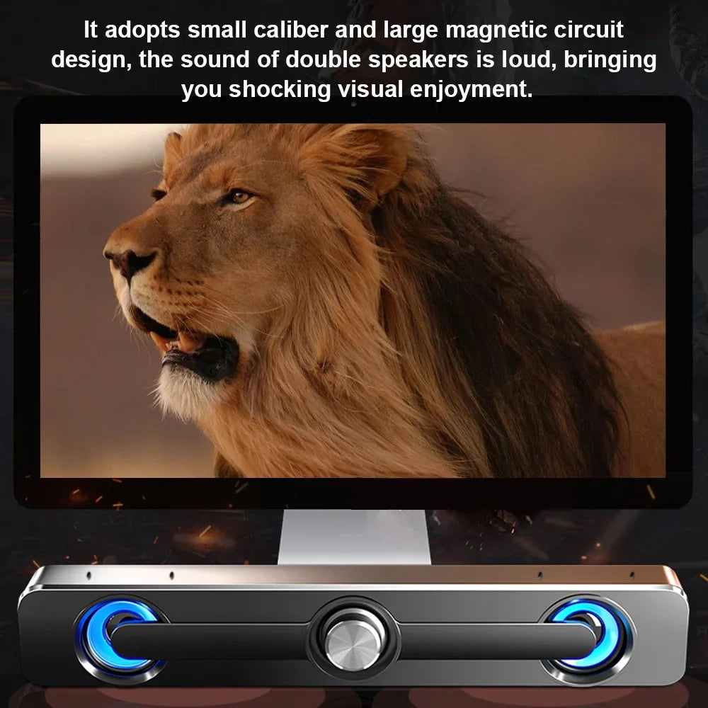 Laptop PC Sound Wired MP4 Subwoofer for USB Phone Surround Speaker Box Speaker Stereo MP3 Computer GoolRC Bass V-111 Tablet Bar Powerful