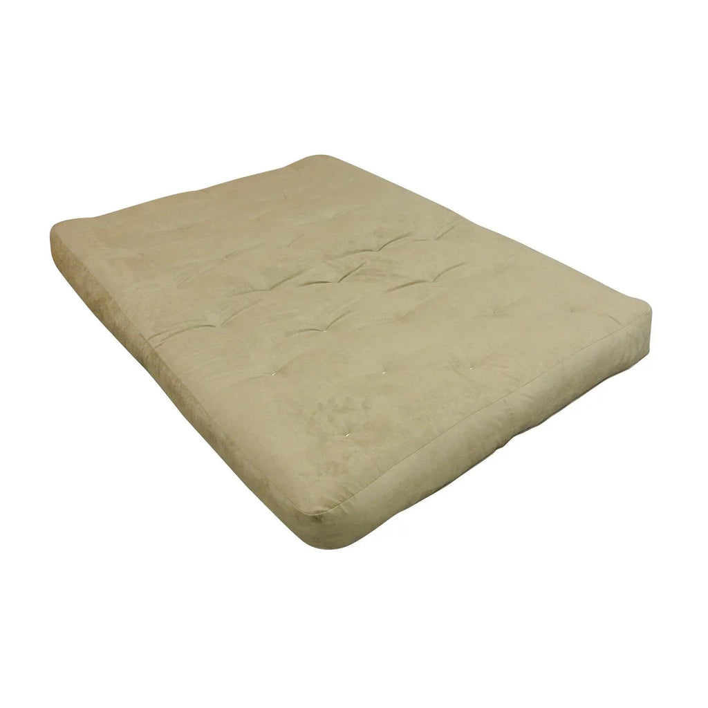 Microfiber,Material:Cotton,Quantity:1 8" Microfiber Mattress-Color:Chocolate Futon Wool Chocolate #613 Full Wrap