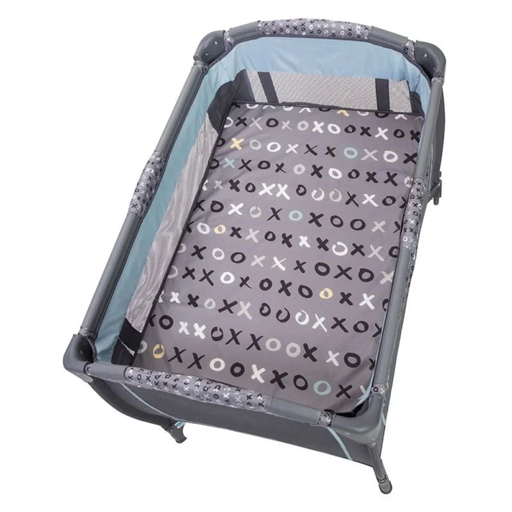 Trend-E Nursery Baby Play Yard Starlight Trend (2 Pack) Center Wheels, Blue with