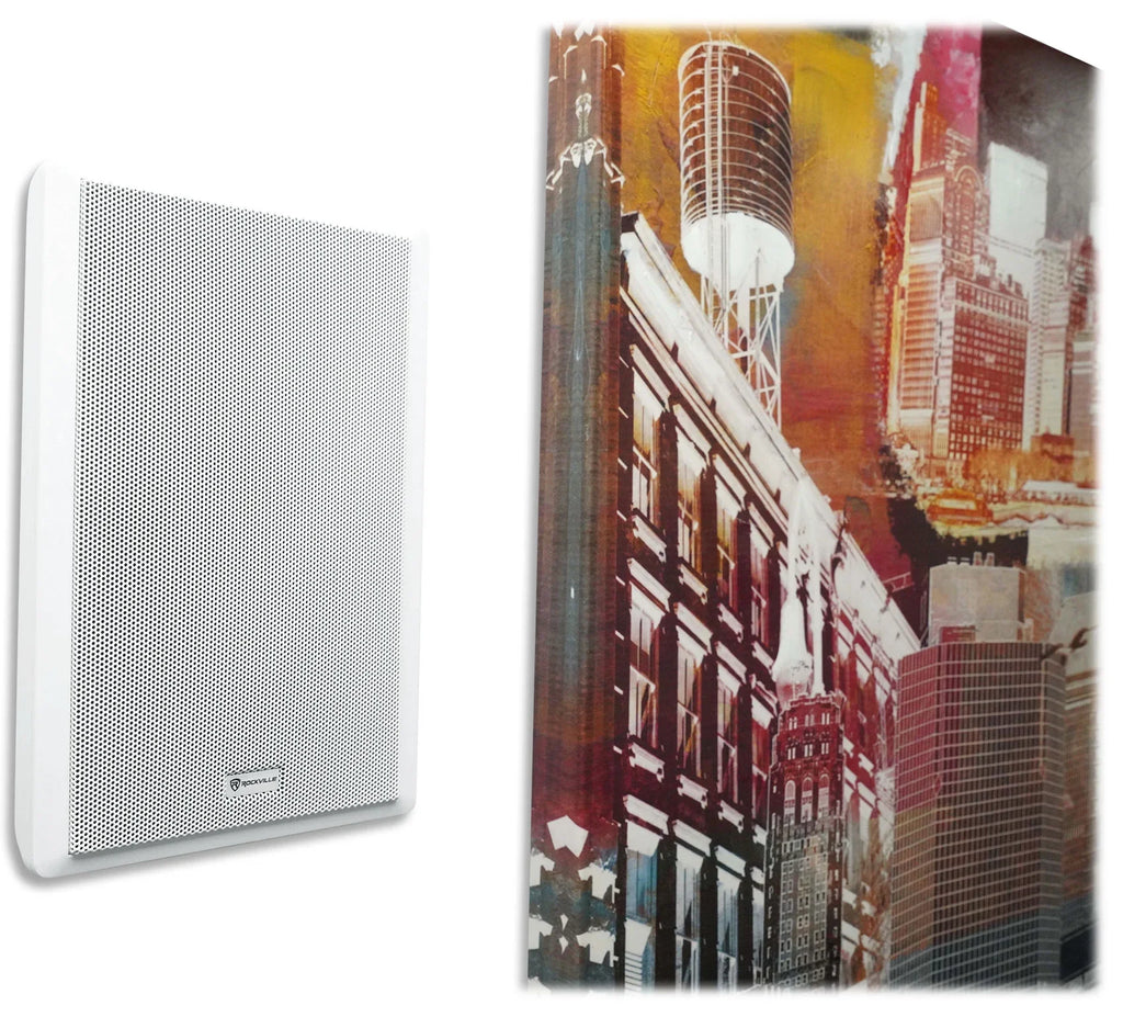 6-Zone Slim Speakers Wall JBL Restaurant/Bar/Cafe Amplifier+4 Pendant+8 White 4