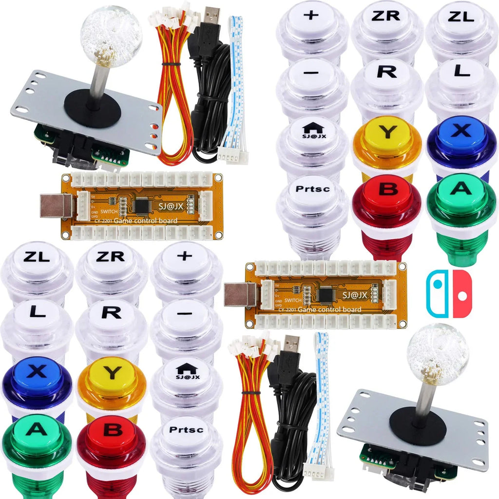 Controller Cherry Arcade Nintendo 2 MAME SJ@JX Retropie PS3 Joystick MX Encoder USB Game Gamepad Raspberry Player PC Switch Button for Pi 8way Microswitch