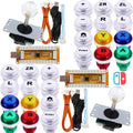 Controller Cherry Arcade Nintendo 2 MAME SJ@JX Retropie PS3 Joystick MX Encoder USB Game Gamepad Raspberry Player PC Switch Button for Pi 8way Microswitch