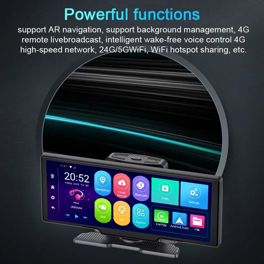 Recorder Car Camera Viewing 170 Camcorder Recorder Dual Auto Car Wide System Angle Docooler Car Cam Degree DVR Lens Dash Night Positioning Global Multi-language Video Navigation 10.26in