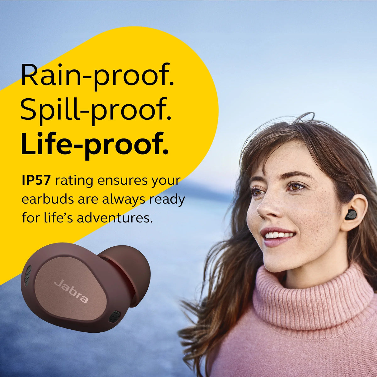 Elite True Active Earbuds, Wireless 10 Jabra Cancelling, Cocoa Bluetooth Noise Adv