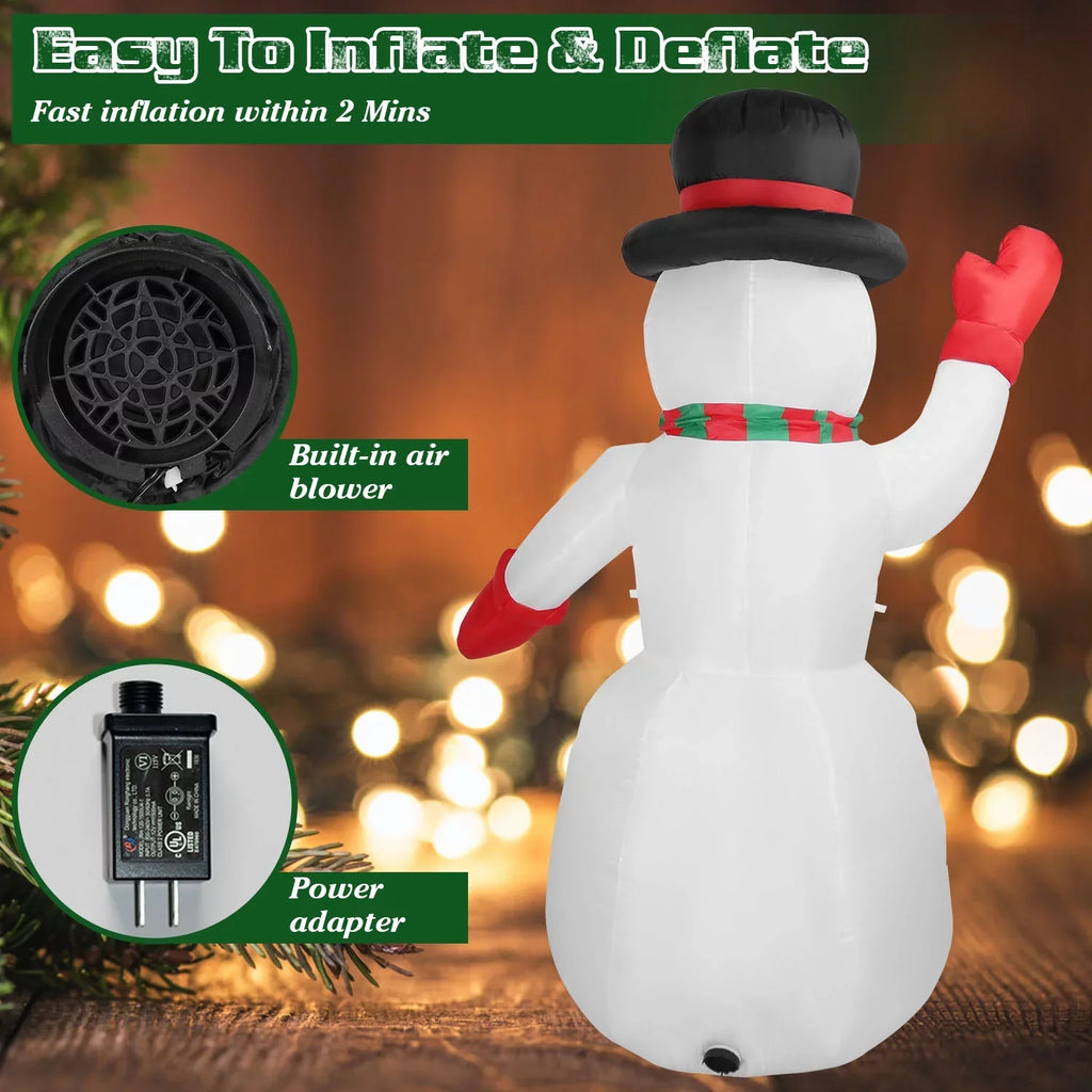 Huge Snowman Snowman, Lawn Holiday Blow Yard for Up Inflatable Light iMountek Winter Holiday Giant Yard 7.9ft Decoration, Christmas Party Up Garden Decor