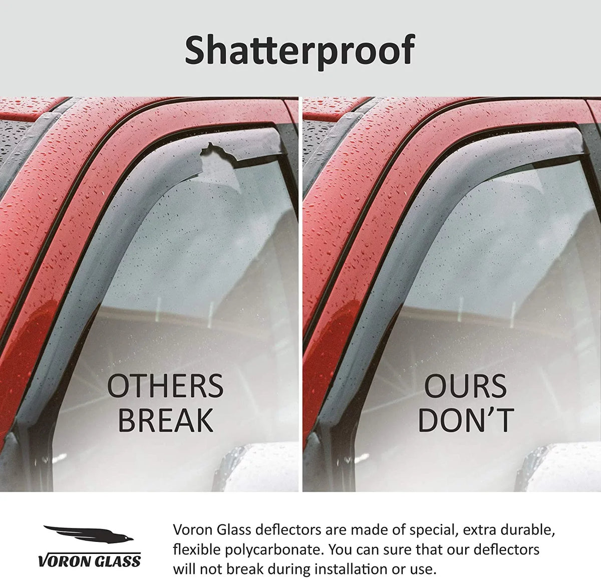 for - Durable Rain Voron 2019-2024 220010v Dodge Pieces Window Window Vent 4 Glass 2500 Deflectors, Guards RAM 3500 Trucks Extra Crew Visors, Cab, in-Channel