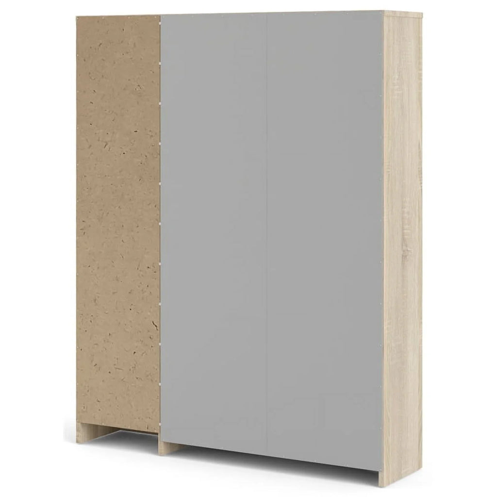 in & High 2 Allora with Gloss Drawer Oak-White 3 Cabinet Shoe Layers Door