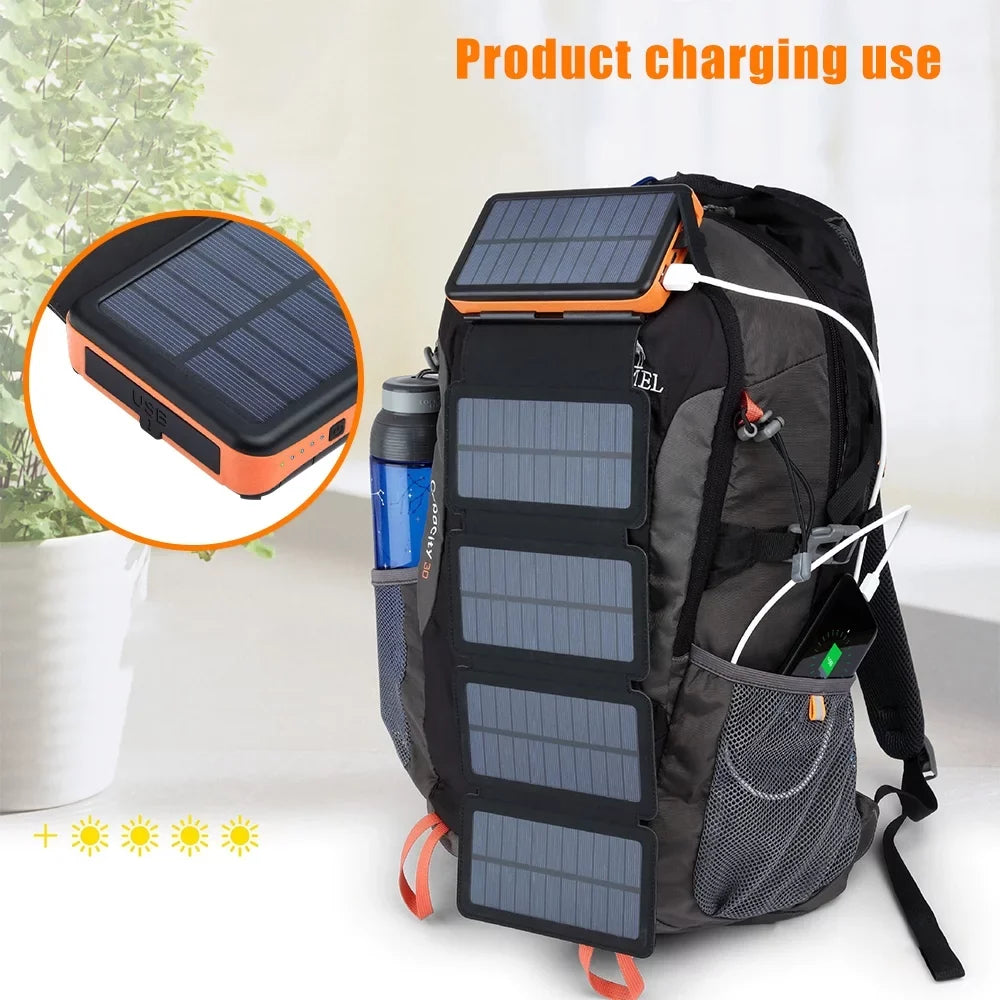 Battery Bank, 26000mAh, Outdoor for Charger Fast Tablets Phones, Pack Portable Charge Power Solar USB