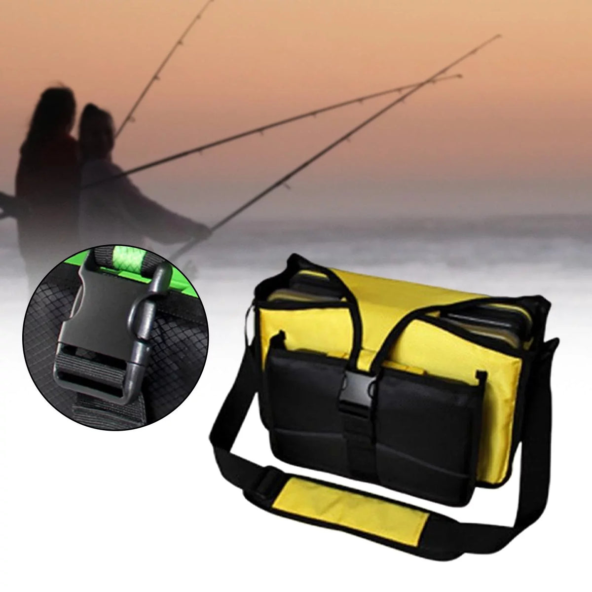 Shoulder Gift for lures Fishing Bag Organizer fishing Men Tackle for Sea Bag Tackle Fishing Portable Yellow Fishing Box Bag Bag Bag Storage