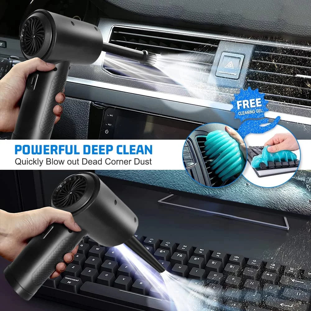 Good Computer Replacement Air Keyboard 7600mAh Electric Cans Adjustment, Rechargeable 3 & Air Reusable Compressed Air for for Gears Cleaner Compressed 100000RPM Office, Cordless Duster Duster,