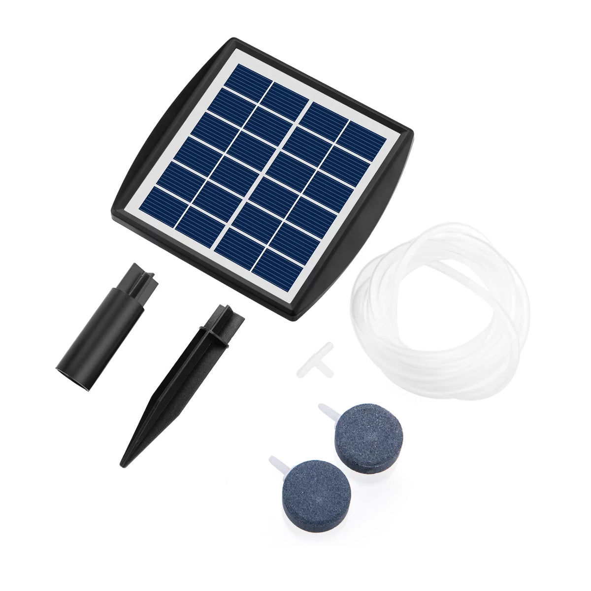 Stones Garden Oxygenator Fish Pool with Pump 8.2ft Aerator Pond for Oxygen Pump Air Fish Solar 2 Aquarium moobody Aerator Air Pipe Bubble 2W Plug-in Oxygen Fishing 6V
