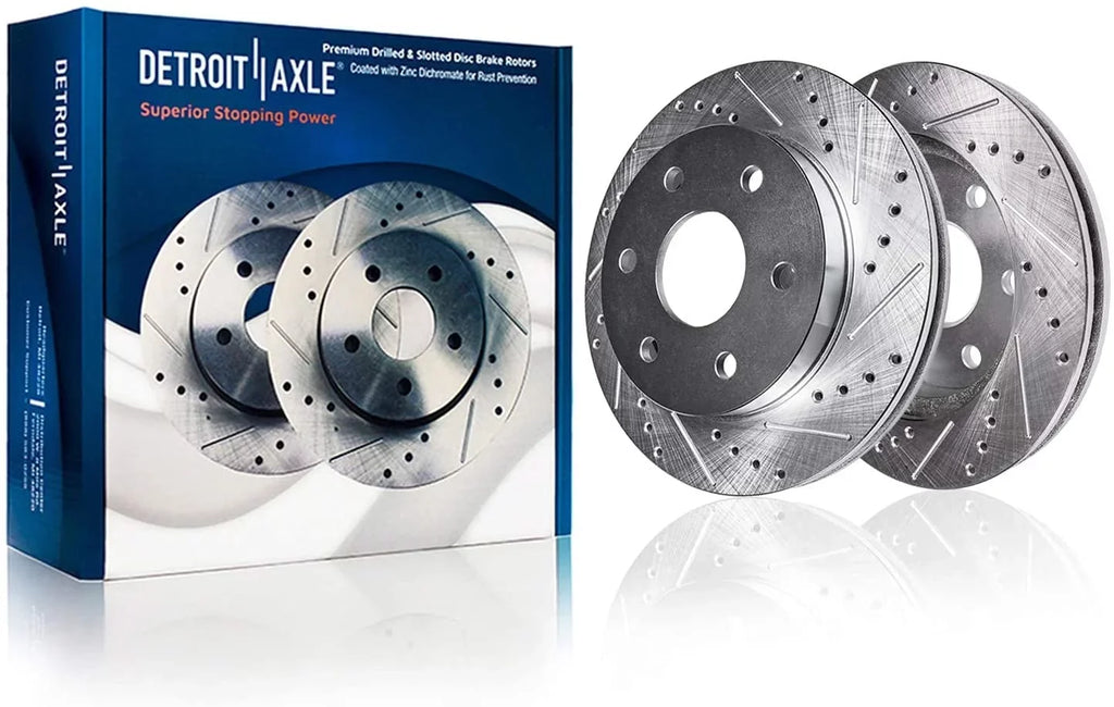 2018 - F-150 2016 Axle Rear 2015 2019 Ford Brakes 13.7" Replacement 2017 Rotor Drilled for Kit Slotted Detroit 2014 Rotors Lugs 2013 2012-2020 Disc Brake 6 Pads Brake Ceramic :