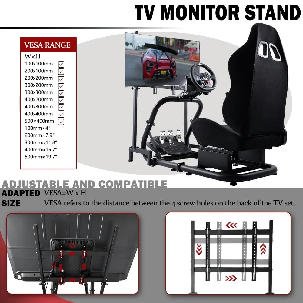 Fanatec Fit Racing Sim G920 Logitech Stand Cockpit TV & G923 with G29 Supllueer Thrustmaster Seat
