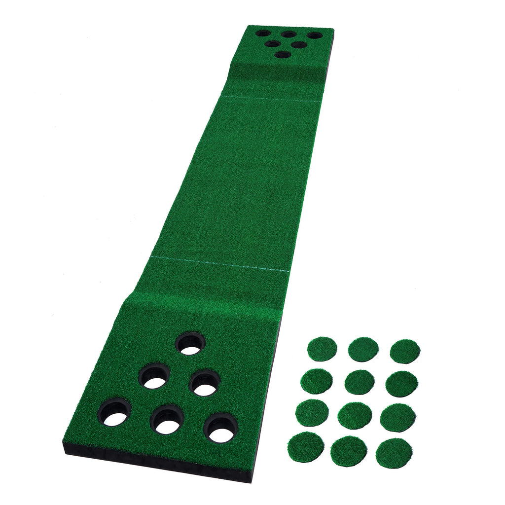 Hitting Lawn Game Big and Green Sky Golf Mat Putting