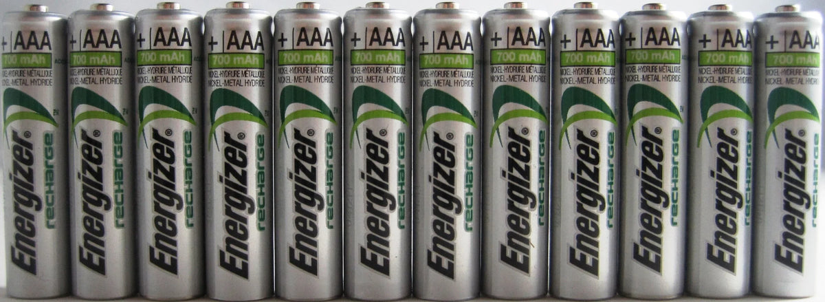 Rechargeable NiMH 800 1.2V Battery x Energizer mAh New AAA 12
