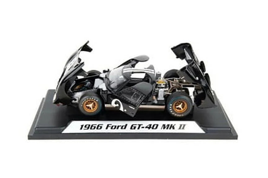 MK - 1966 (Dirty Diecast scale SC431BK 1/18 Ford Version, Black #2 - GT-40 II Race After Toy Collectibles Model Shelby Car