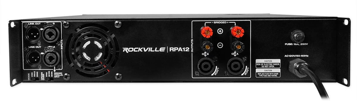 18" Amplifier+Cable Subwoofer Pro SBG1188 DJ PA 2-Channel Sub+5000w Rockville