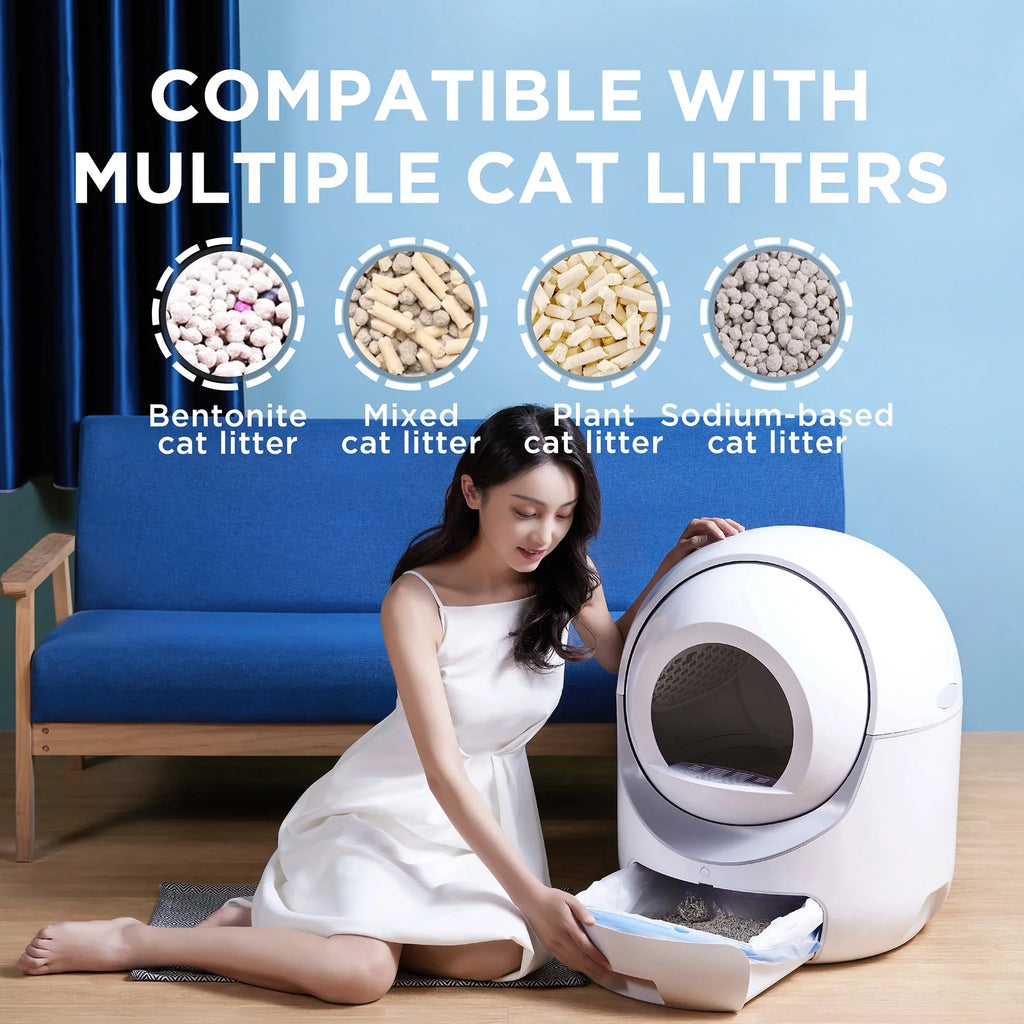 Control, Box, 2.4G Self & for Litter Box, Robot Smart App Litter Support Cat Litter Cleaning Automatic Multiple 5G Cats WiFi