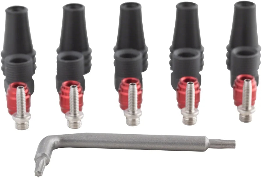Boots, 5 Comp Compression 2-Pc 5 Kit Threaded Red Red/Force - Hose SRAM Nuts, Fitting AXS Brake Disc Barbs, Hose 5