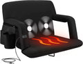 Back Reclining Chair Thick Wide Heated Black Extra Seat with - - Waterproof X-Wide Alpcour Massage Support Stadium